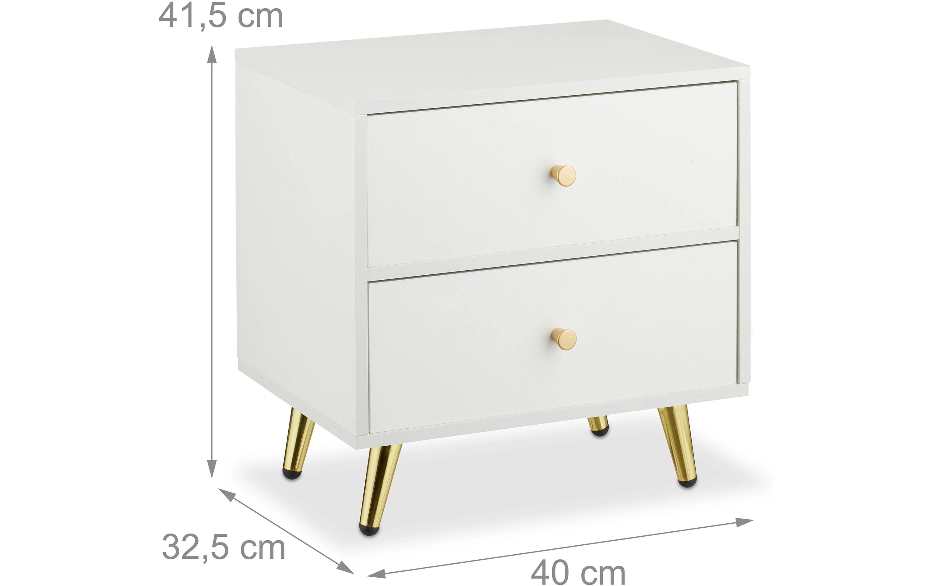 relaxdays Nachttisch 41.5 x 40 x 32.5 cm