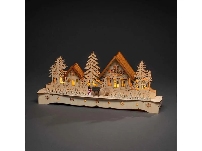 Konstsmide LED-Dekolicht Dorf mit Rentieren 43 x 19 cm Konstsmide LED-Dekolicht Dorf mit Rentieren 43 x 19 cm