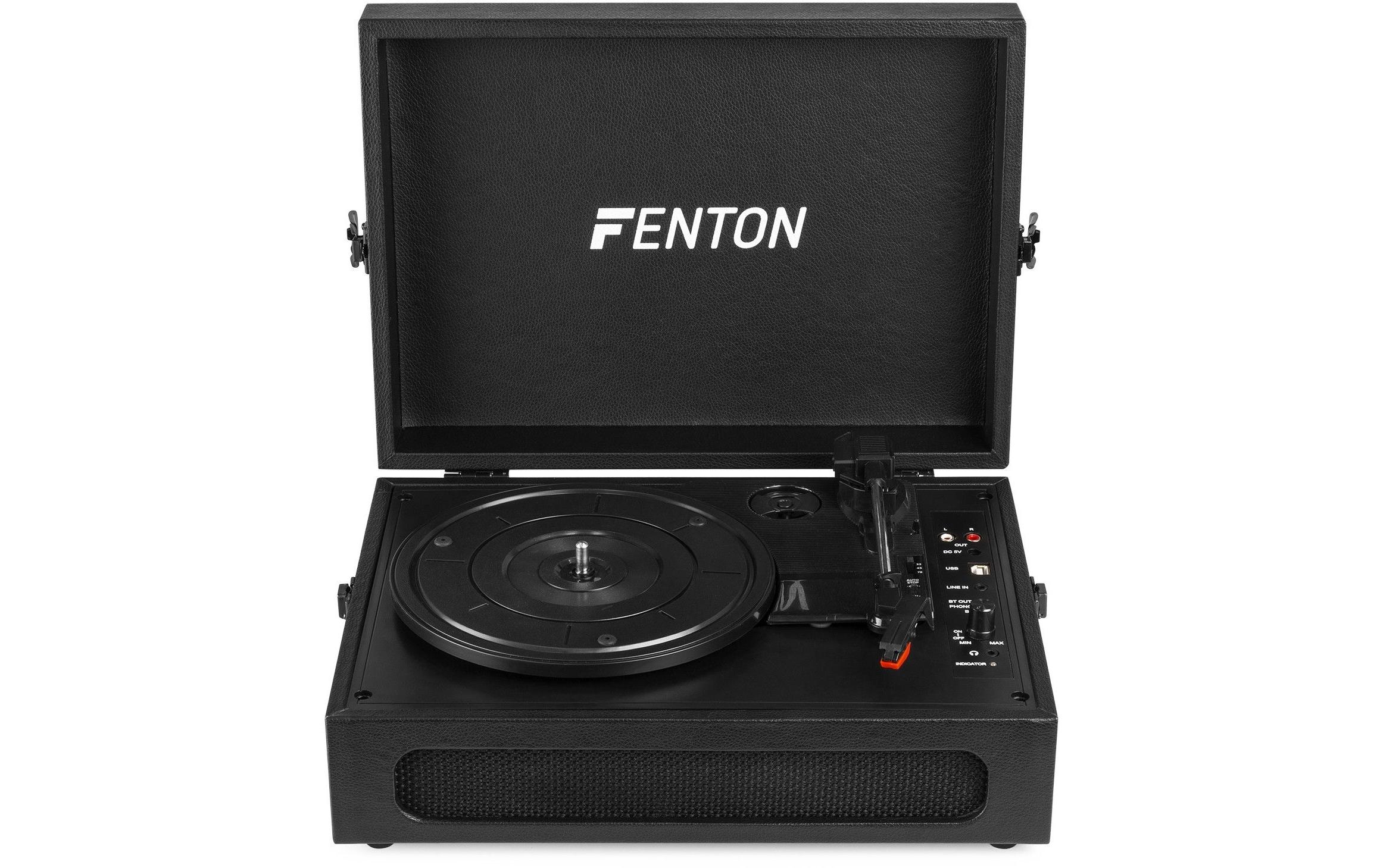 Fenton Plattenspieler mit Bluetooth RP118B Schwarz Fenton Plattenspieler mit Bluetooth RP118B Schwarz