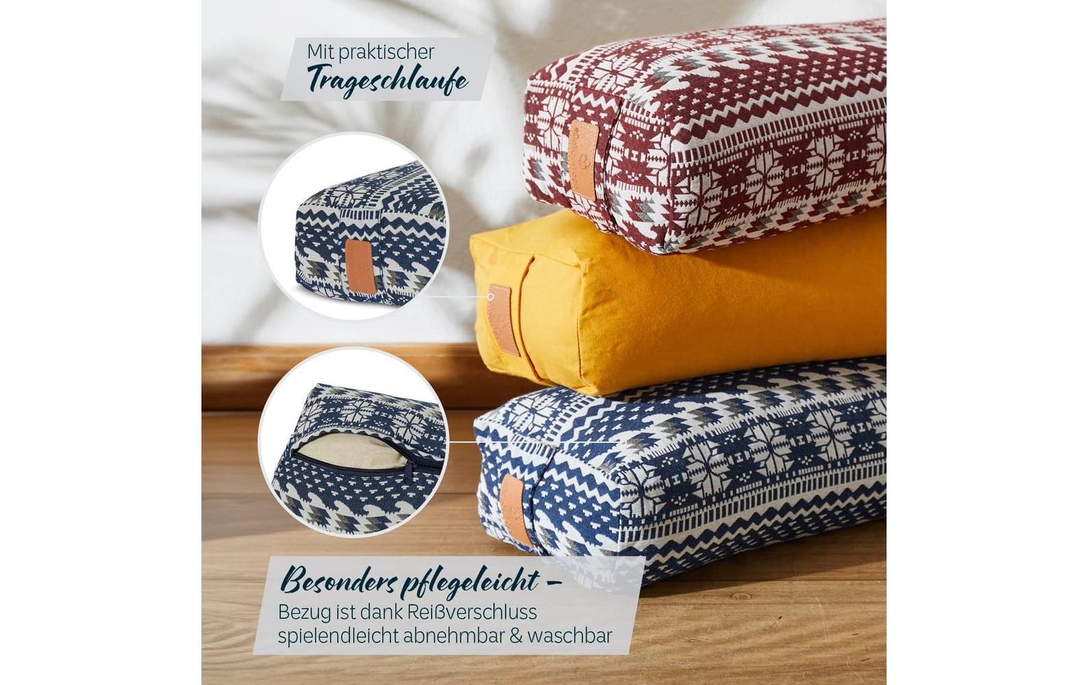 DoYourYoga Yoga-Bolster Paravati Weiss/Blau