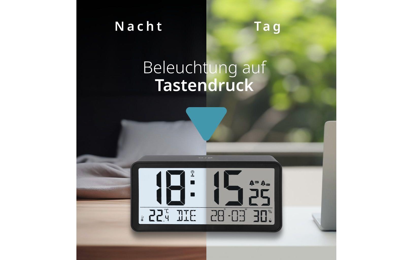 ADE Tischuhr Schwarz