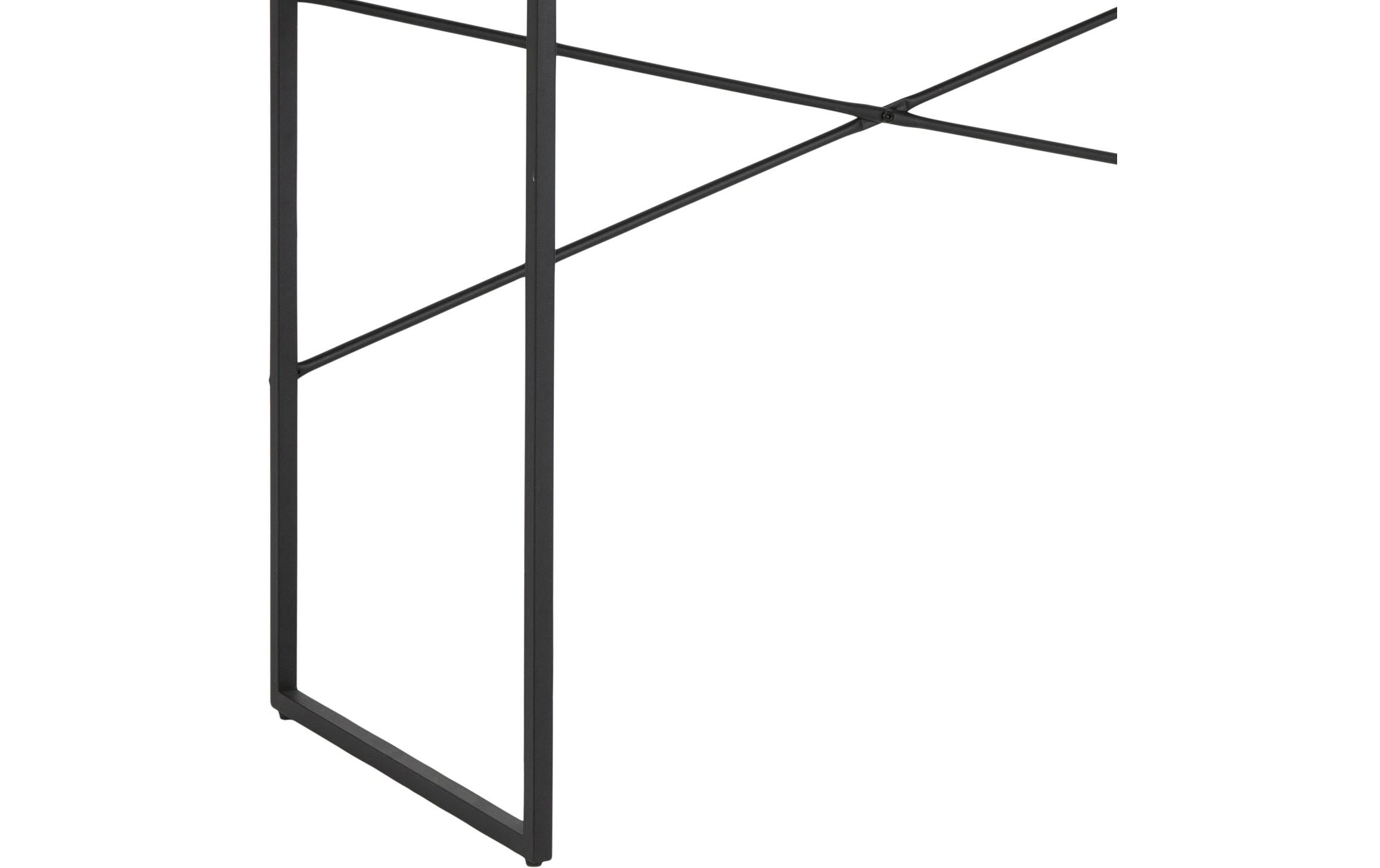 AC Design Tisch Seaford, Schwarz matt / Wildeiche matt