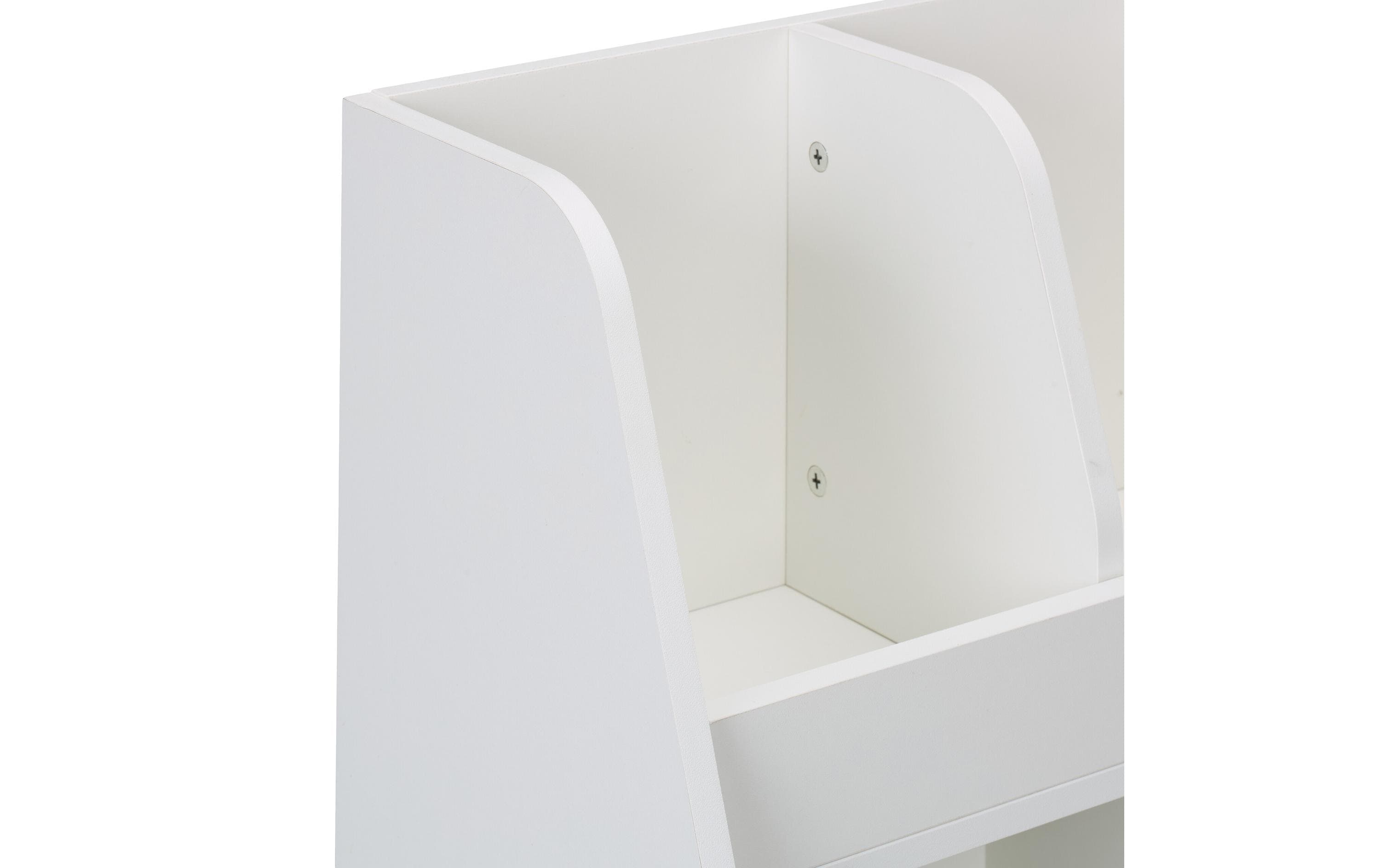 relaxdays Kinderregal mit 5 Fächern Hellbraun; Weiss