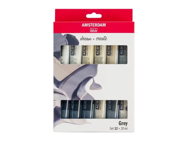 Amsterdam Acrylfarbe Greys 12 Tuben à 20 ml Amsterdam Acrylfarbe Greys 12 Tuben à 20 ml