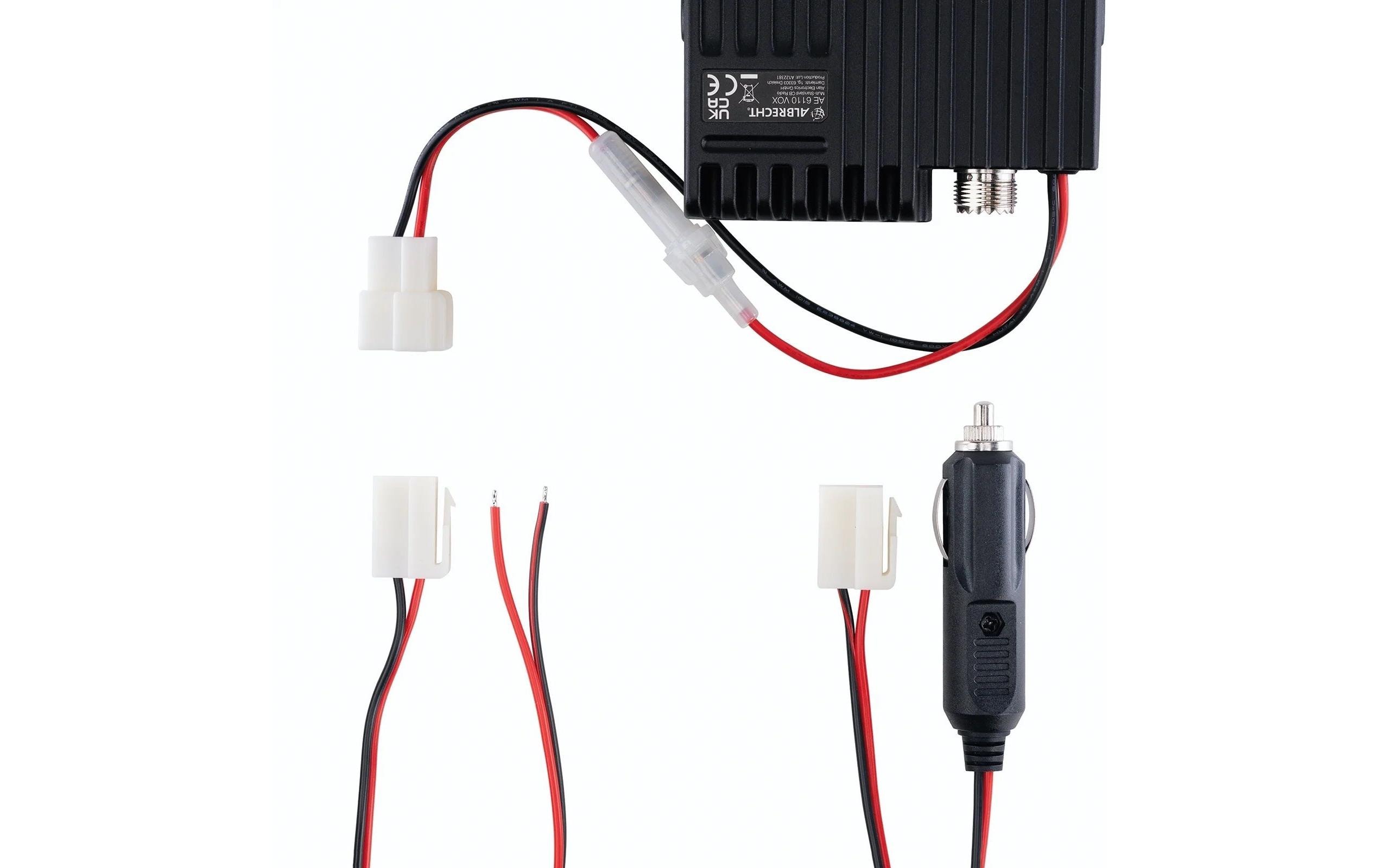 Albrecht CB Funkgerät AE 6110 VOX mit Zigarettenanzünder-Stecker