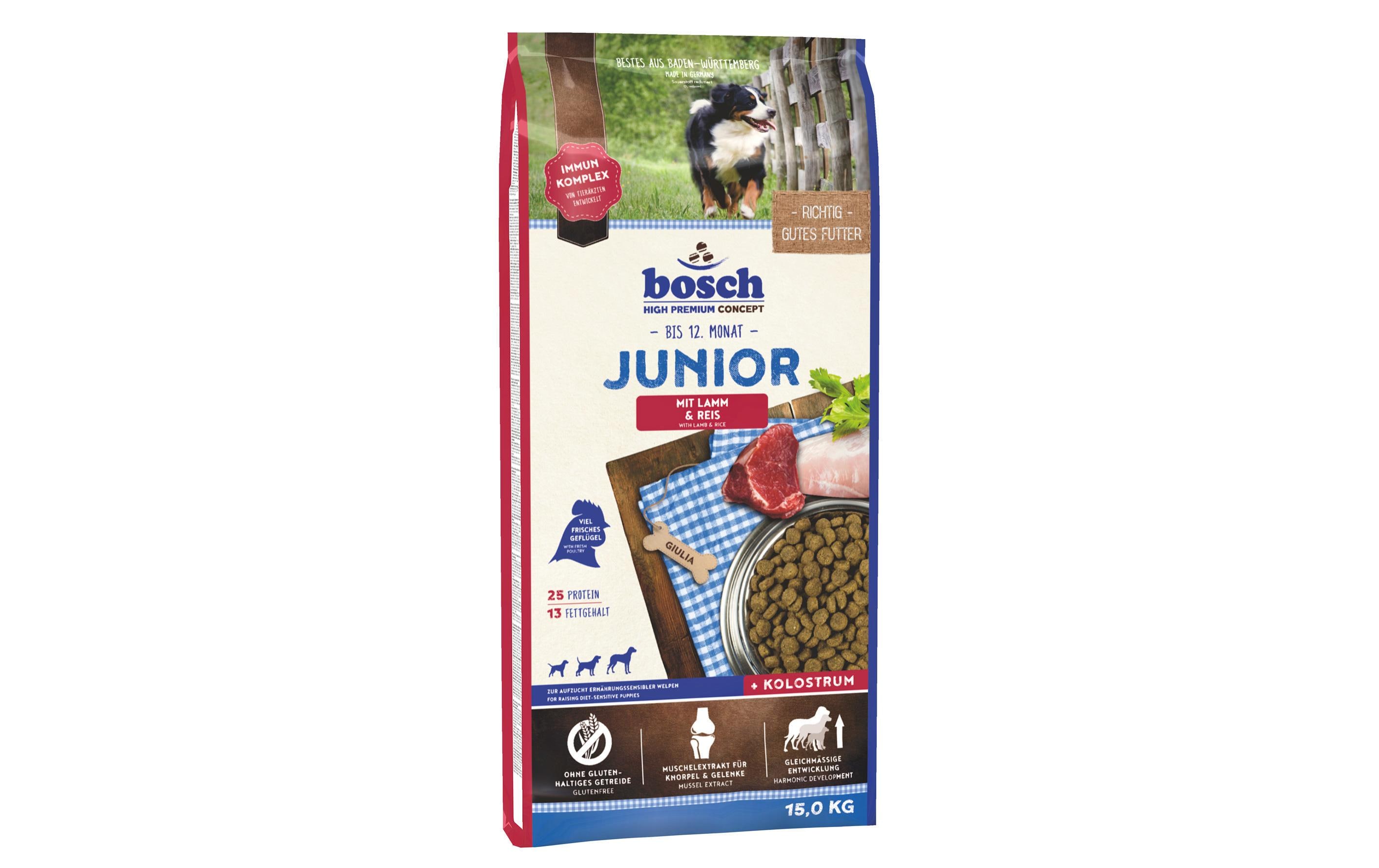 Bosch Tiernahrung Trockenfutter Junior Lamm & Reis, 15 kg