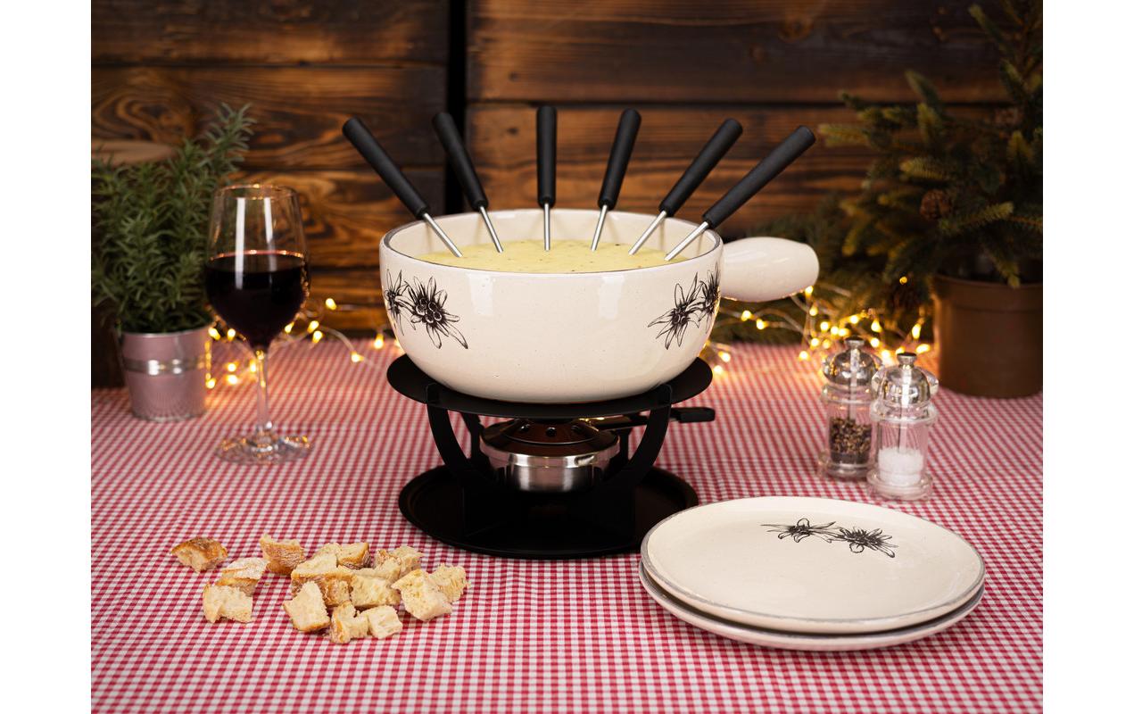 Nouvel Fondue-Caquelon Duo, Ø 22 cm, Edelweiss