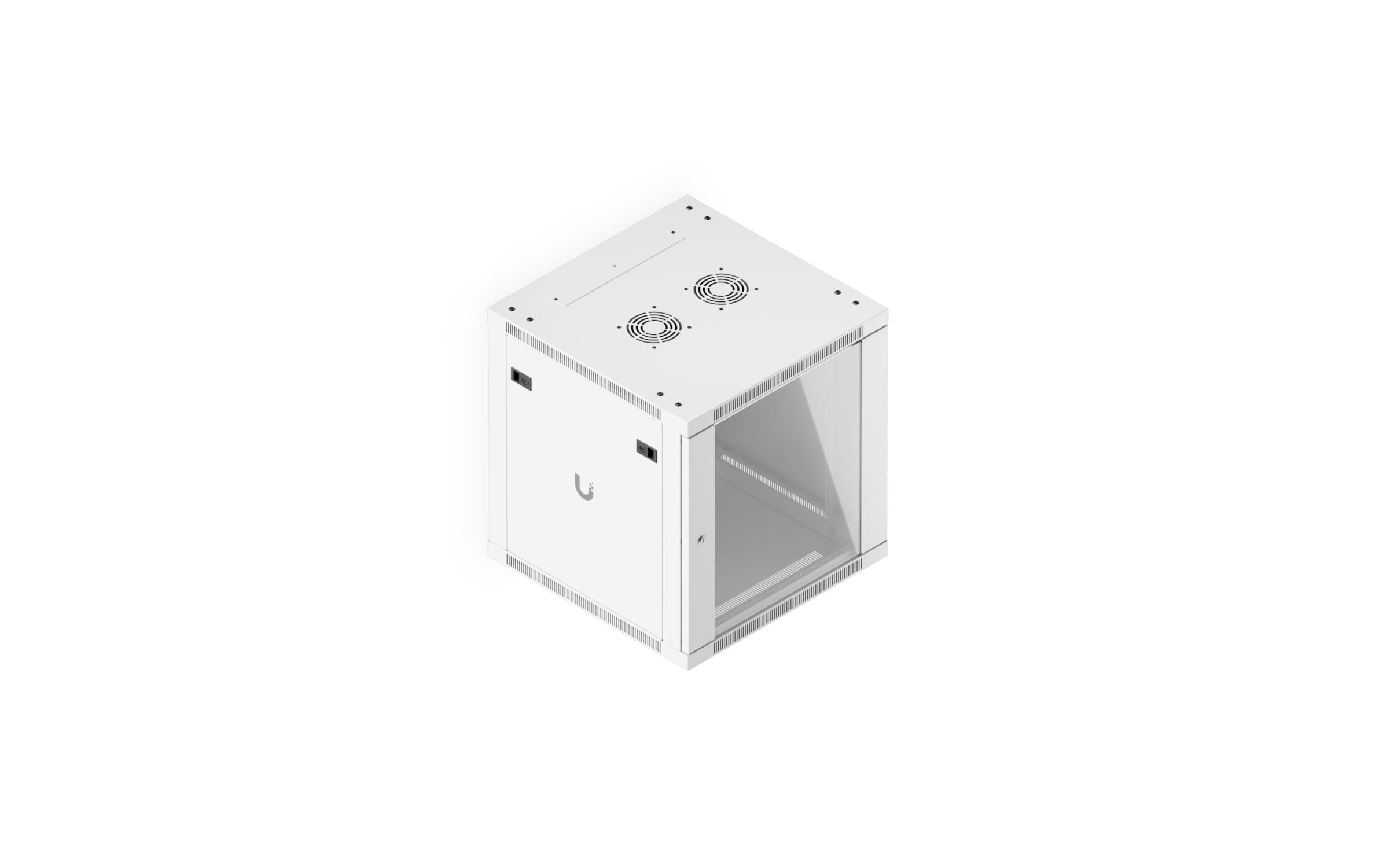 Ubiquiti Wandschrank 12U Rack 19 / 12HE / Weiss, Glastür