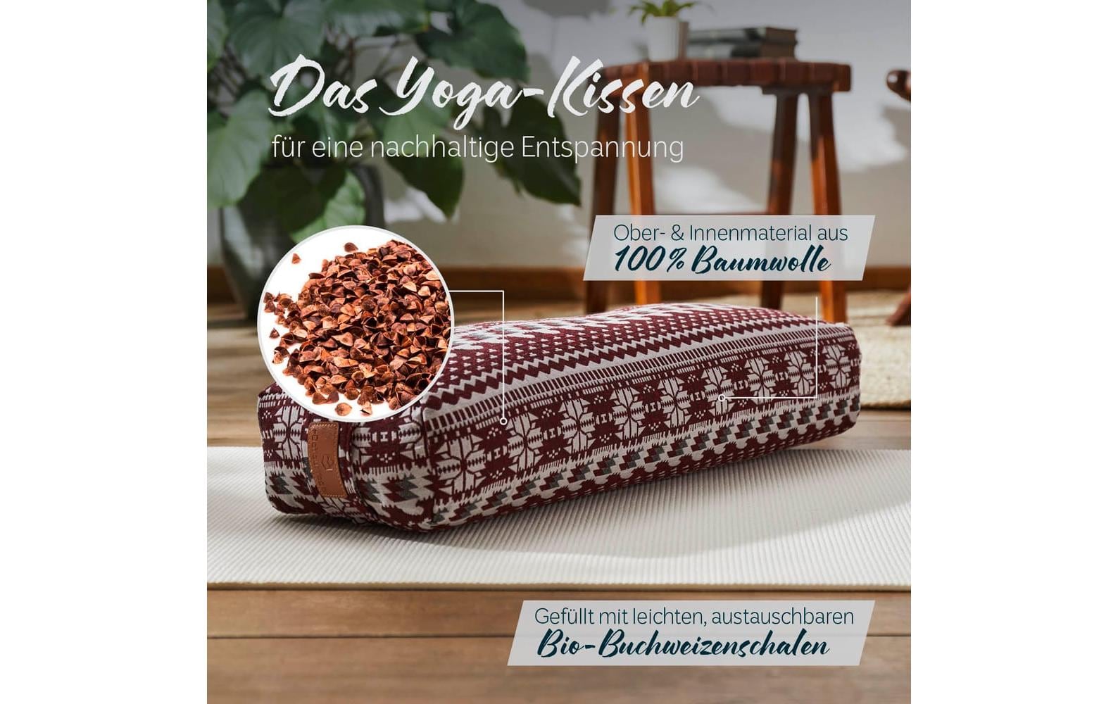 DoYourYoga Yoga-Bolster Paravati Weiss/Rot DoYourYoga Yoga-Bolster Paravati Weiss/Rot