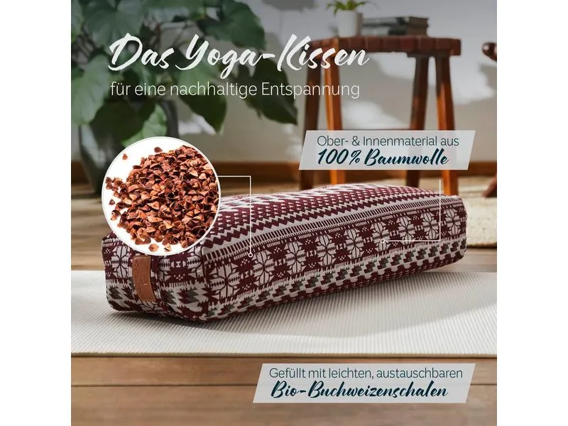 DoYourYoga Yoga-Bolster Paravati Weiss/Rot DoYourYoga Yoga-Bolster Paravati Weiss/Rot