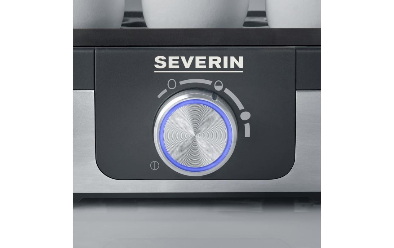 Severin Eierkocher EK 3163, Schwarz/Silber