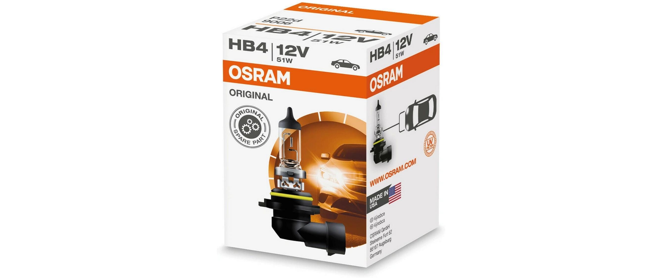 OSRAM Glühlampe 12V HB4 12V 51W P22d PKW