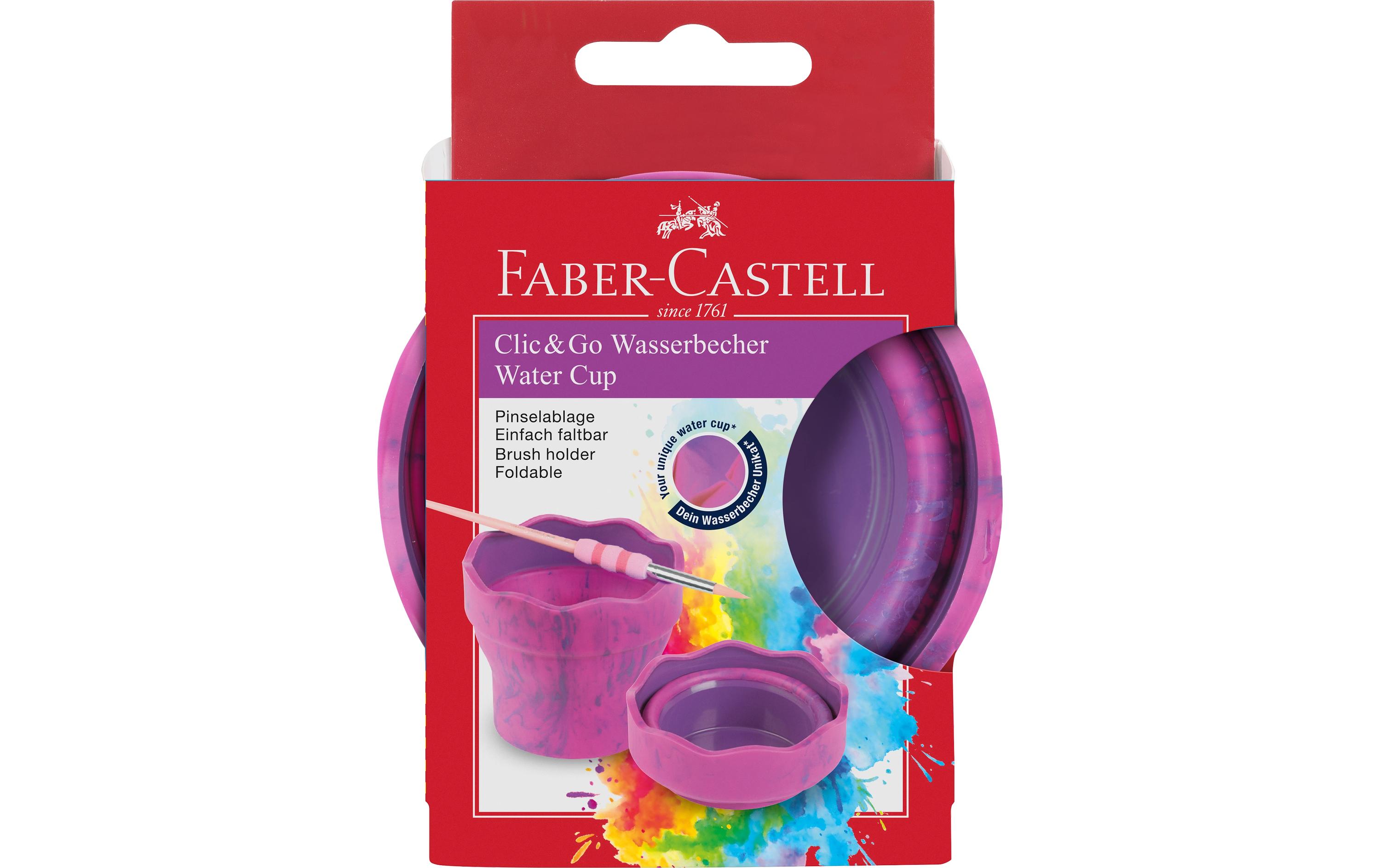 Faber-Castell Wasserbecher Clic&Go Pink