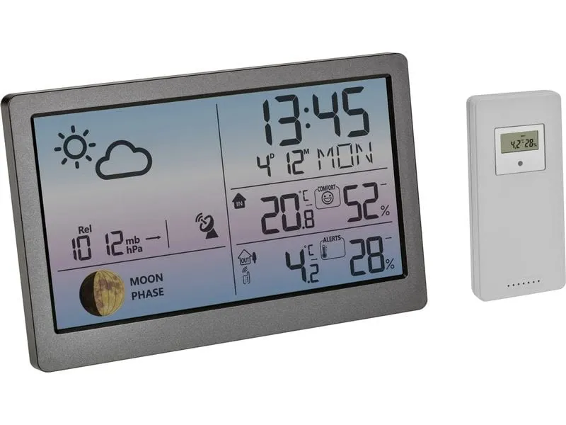 TFA Dostmann Wetterstation Luna Sky Silber