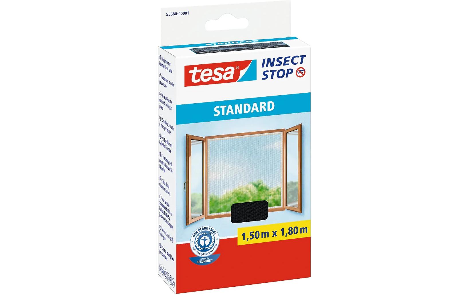 tesa Fliegengitter STANDARD für Fenster Anthr. - 1.5 m x 1.8 m tesa Fliegengitter STANDARD für Fenster Anthr. - 1.5 m x 1.8 m