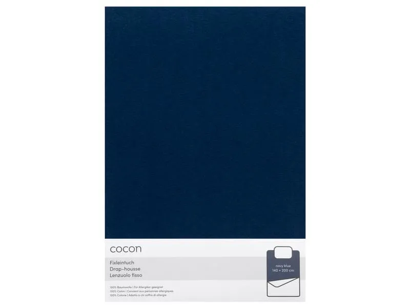 COCON Fixleintuch 140-160 x 200 cm, Marineblau