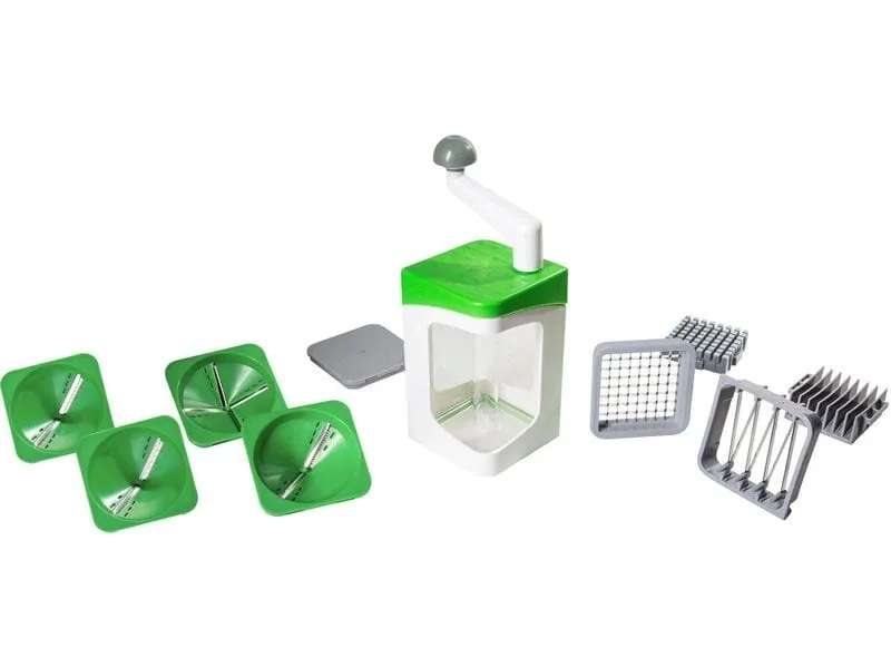 Genius Gemüseschneider Nicer Dicer Julietti 13-teilig, Grün/Weiss Genius Gemüseschneider Nicer Dicer Julietti 13-teilig, Grün/Weiss