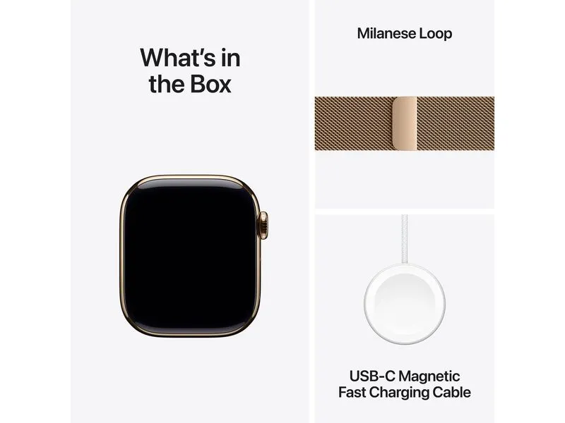 Apple Watch Series 11 42 mm LTE Gold Titanium Milanese Loop Apple Watch Series 11 42 mm LTE Gold Titanium Milanese Loop
