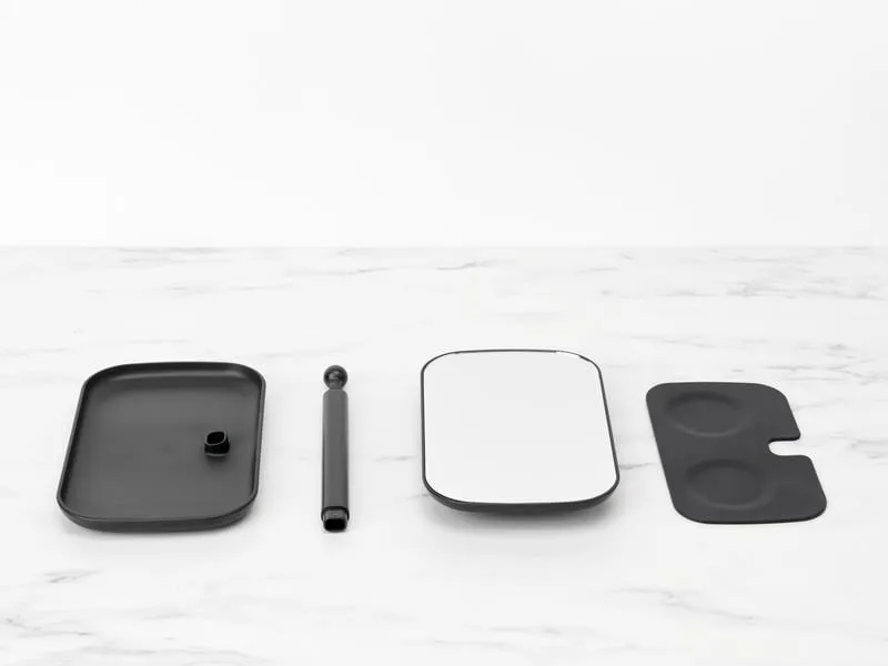 Brabantia Kosmetikspiegel ReNew mit Ablageschale, Schwarz Brabantia Kosmetikspiegel ReNew mit Ablageschale, Schwarz