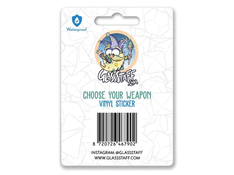 Glass Staff Choose Your Weapon Sticker Schwarz