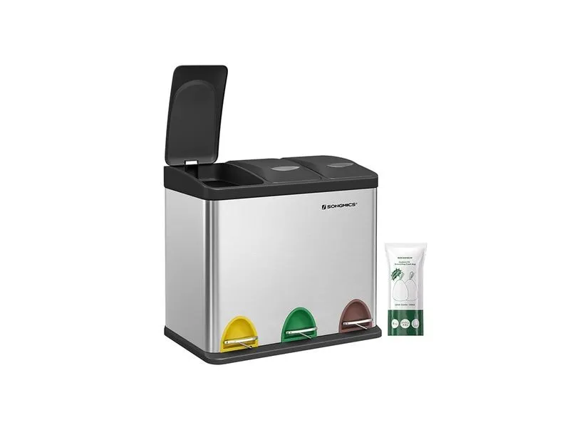 Songmics Abfalleimer 24 l, Silber Songmics Abfalleimer 24 l, Silber