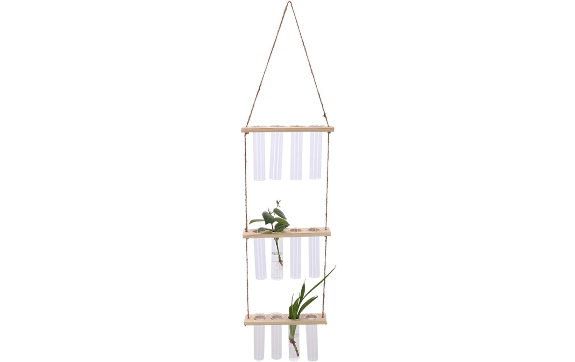 Esschert Design Reagenzglashänger L 70 cm, Nature/Transparent