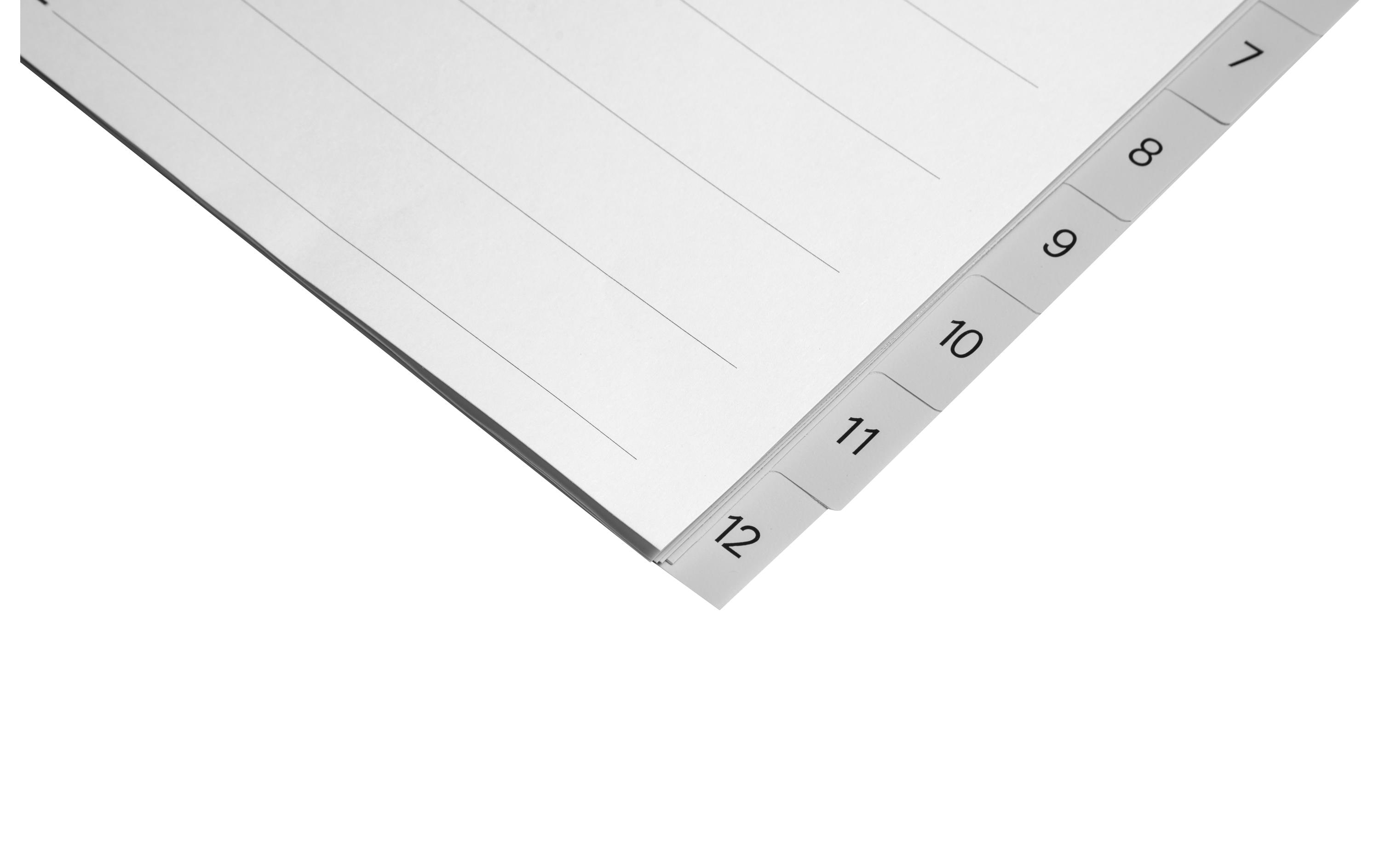 Biella Register A4 1 - 12 mit Indexblatt