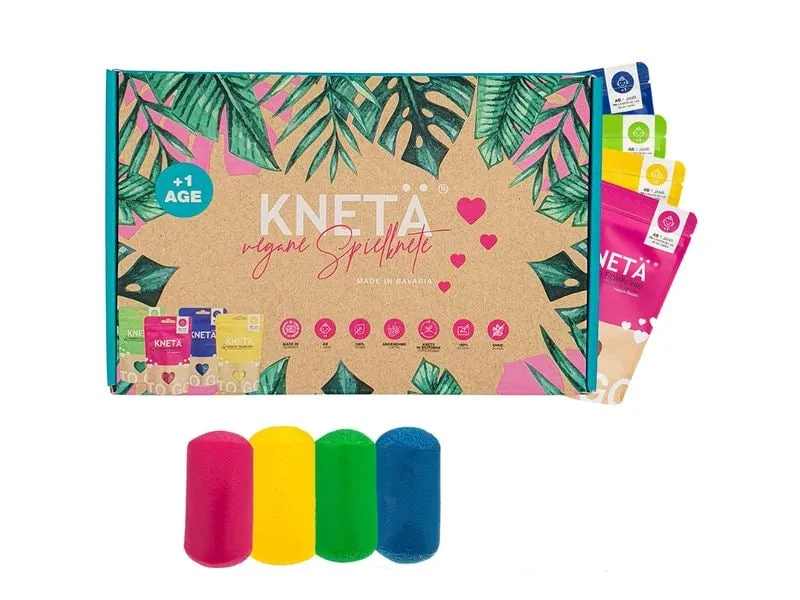 KNETÄ Vegane Spielknete 4er Bag Set, 100g