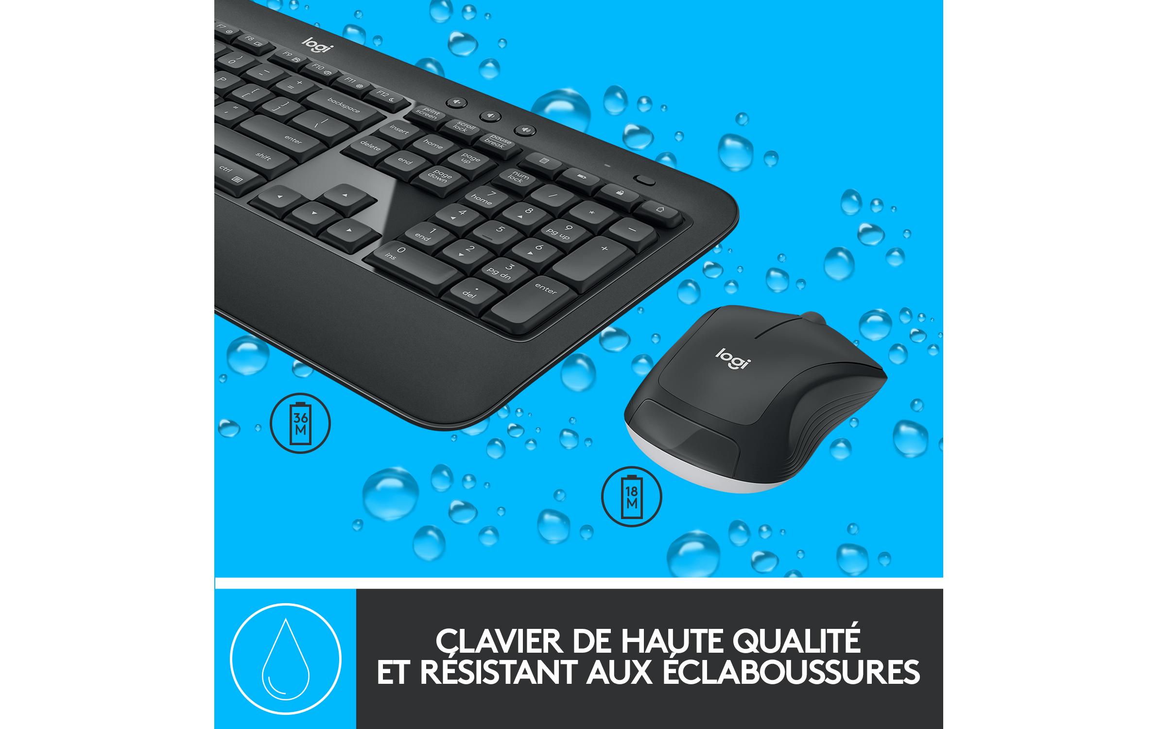 Logitech Tastatur-Maus-Set MK540 Advanced CH-Layout, für Windows