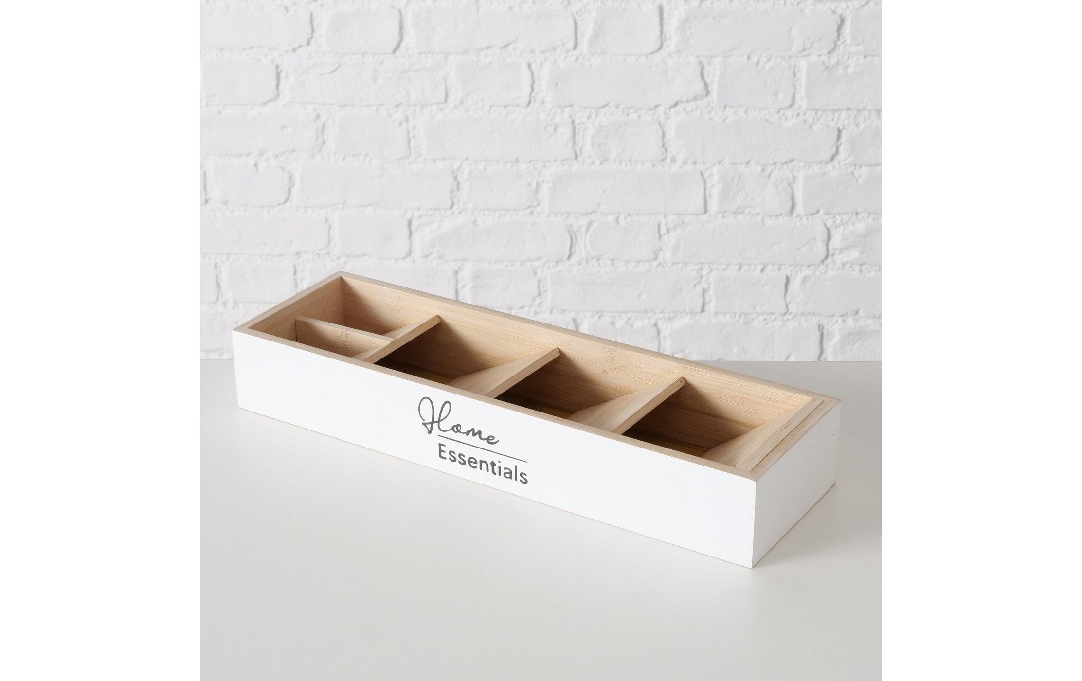 Boltze Aufbewahrungskiste Essentials 40 x 12 cm, Weiss