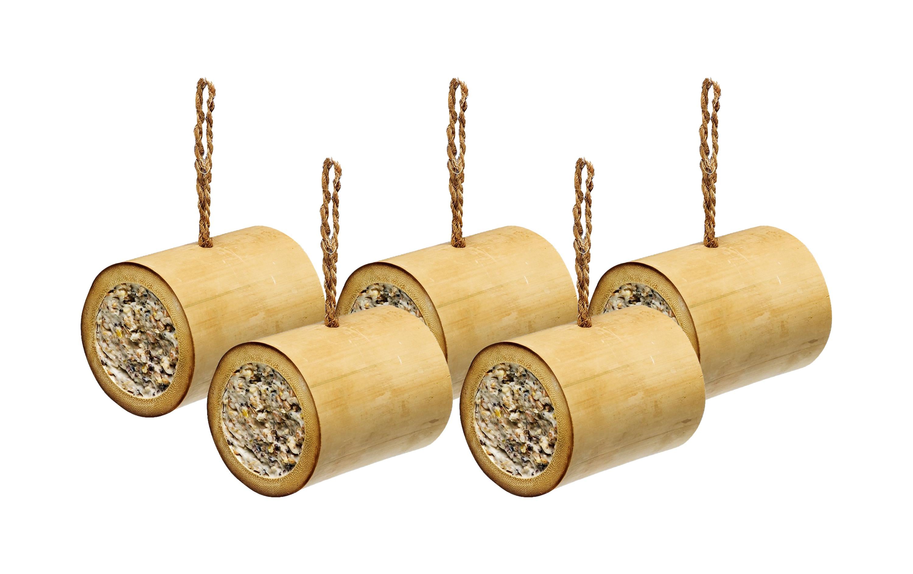 Eric Schweizer Wintervogelfutter Bambusrohr mit Fettfutter, 5 Stück Eric Schweizer Wintervogelfutter Bambusrohr mit Fettfutter, 5 Stück