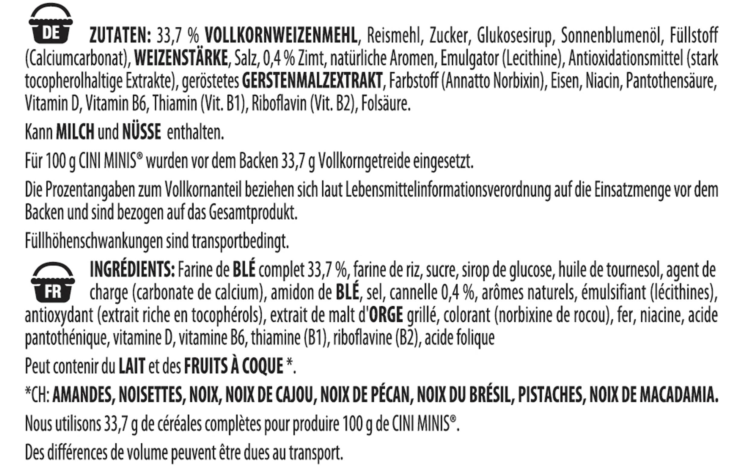 Nestlé Cerealien Cini Minis XXL 1000 g Nestlé Cerealien Cini Minis XXL 1000 g