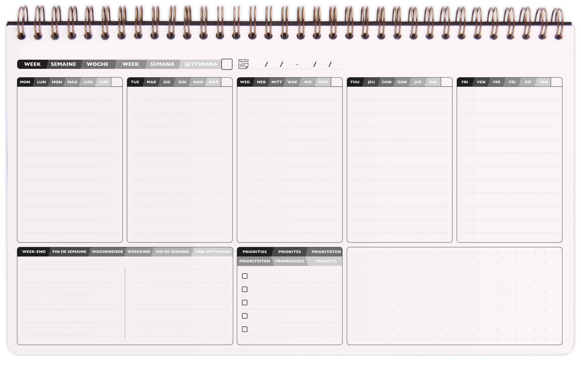 Clairefontaine Wochenplaner Age Bag My Weekly Schwarz Clairefontaine Wochenplaner Age Bag My Weekly Schwarz