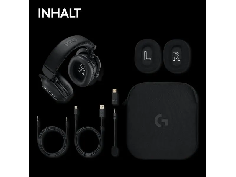 Logitech Headset G Pro X 2 Wireless Lightspeed Gaming Schwarz