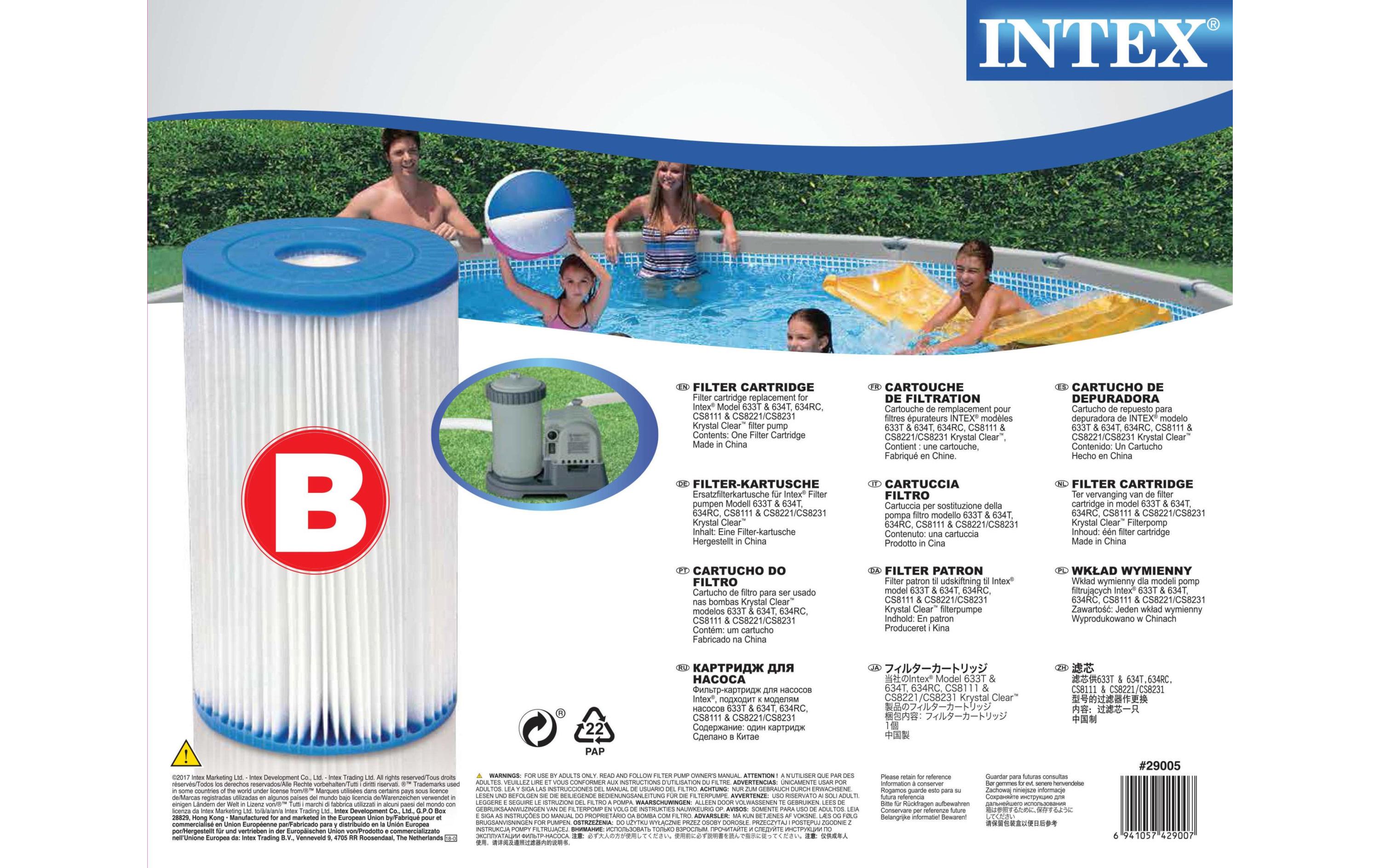 Intex Pool-Filterkartusche Typ B
