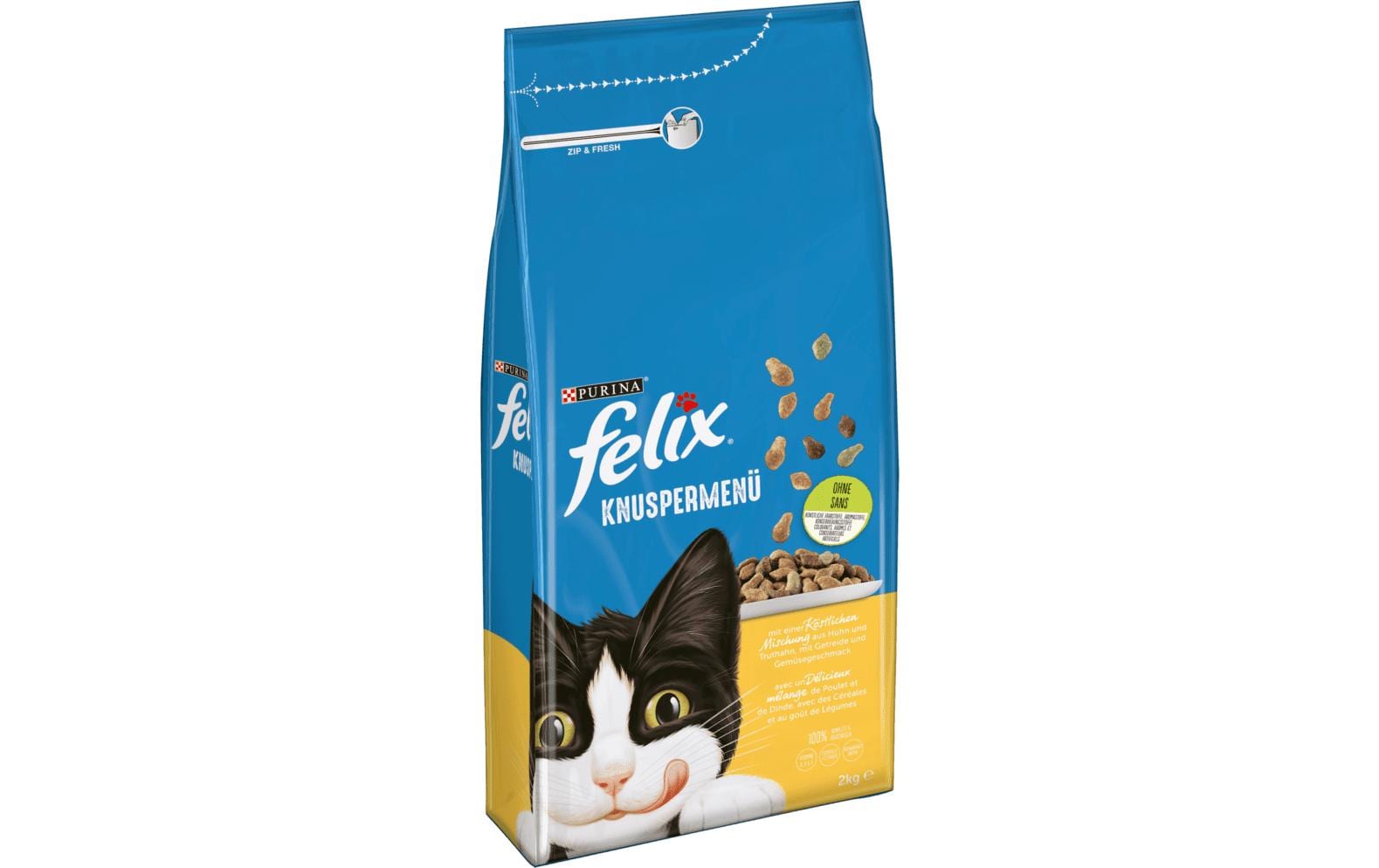 Felix Trockenfutter Knuspermenü Geflügel, 2 kg Felix Trockenfutter Knuspermenü Geflügel, 2 kg