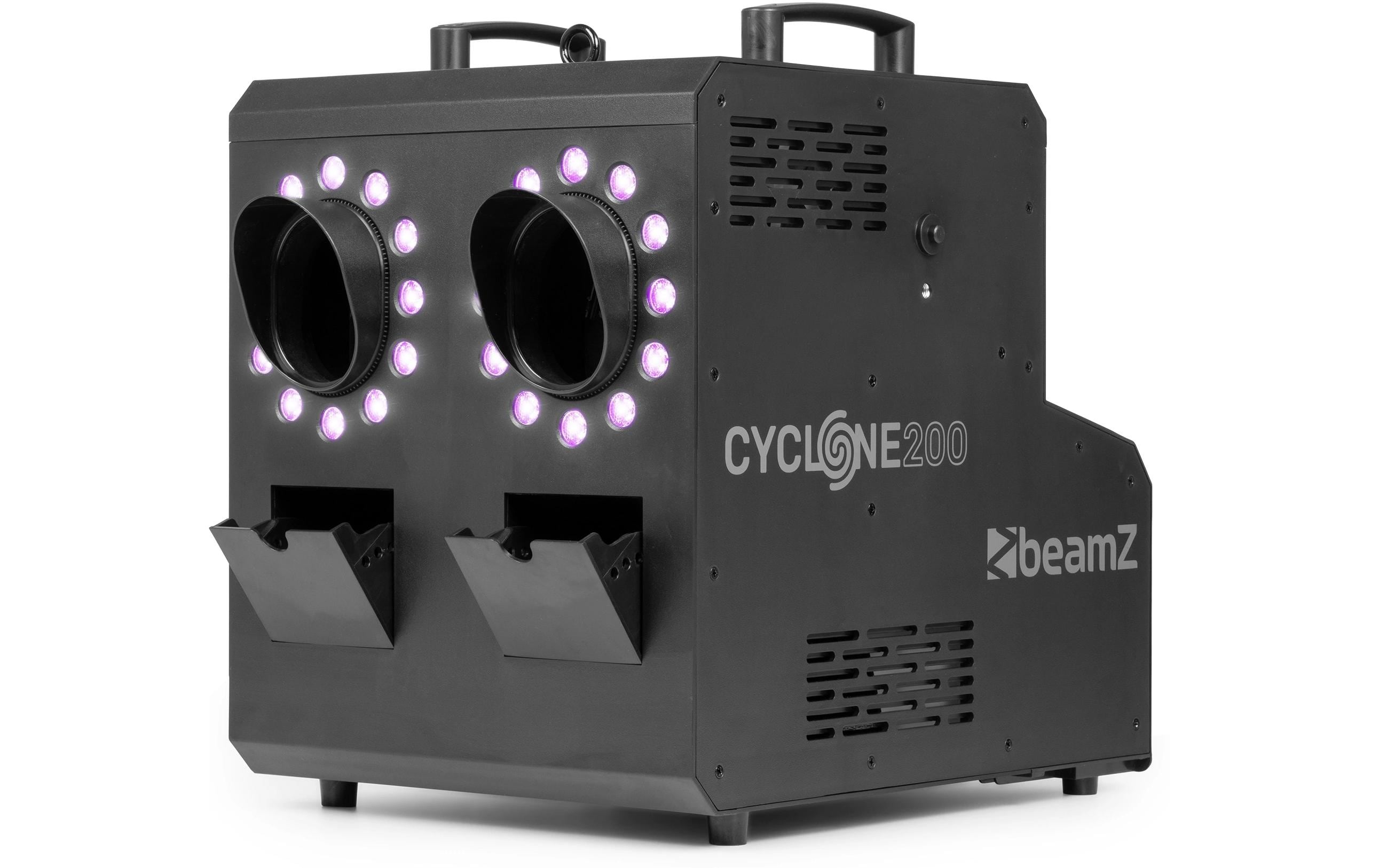 BeamZ Cyclone 200 3-in-1 Nebel- und Seifenblasenmaschine mit RGBW