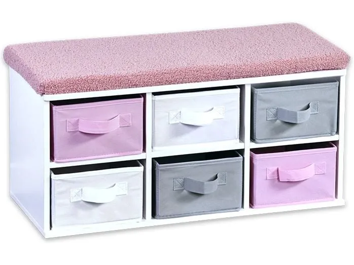 Kesper Kinder-Sitzbank mit Sitzkissen Polyester Rosa Kesper Kinder-Sitzbank mit Sitzkissen Polyester Rosa