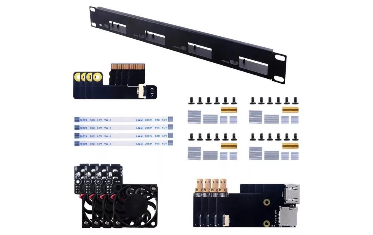 Raspberry Pi U1 Rack-Server-Halterung für Raspberry Pi 4B