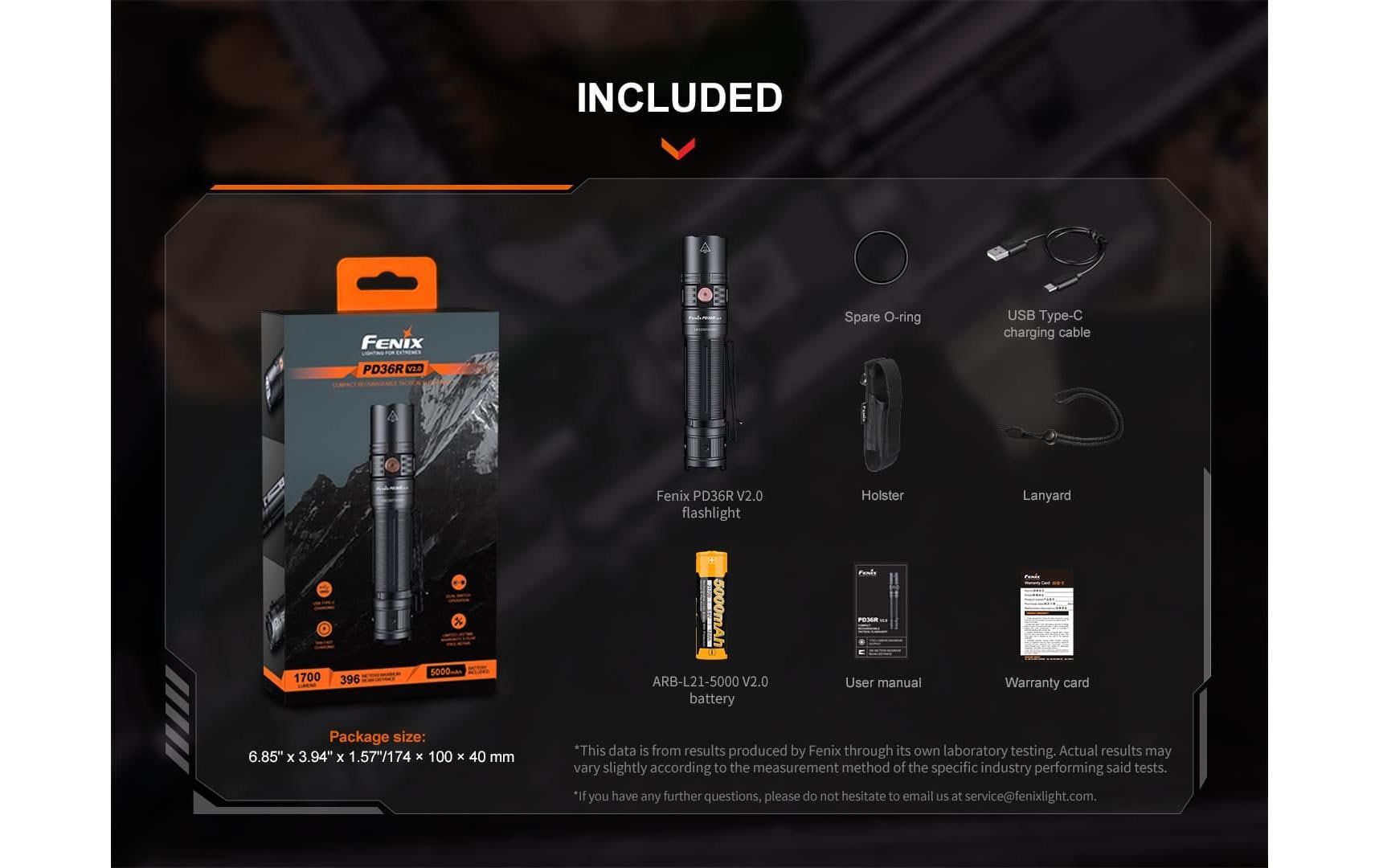 Fenix Taschenlampe PD36R V2.0