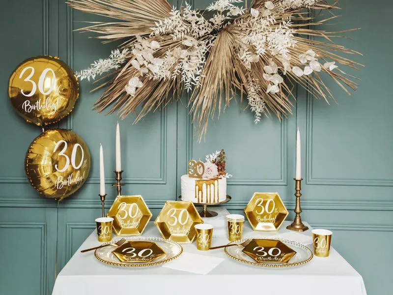 Partydeco Geburtstagskerze Zahl 30 Gold Glitzer Partydeco Geburtstagskerze Zahl 30 Gold Glitzer