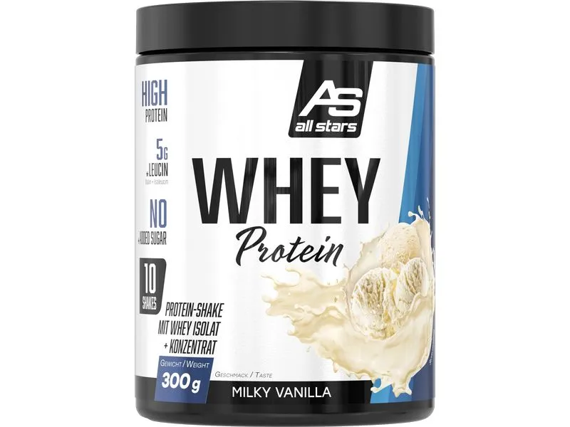 All Stars Pulver Whey Protein 100% Vanille 300 g