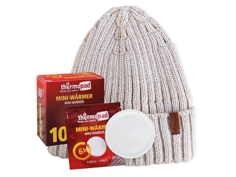 Thermopad multi BEANIE Merino inkl. 10 Miniwärmer - Creme Thermopad multi BEANIE Merino inkl. 10 Miniwärmer - Creme