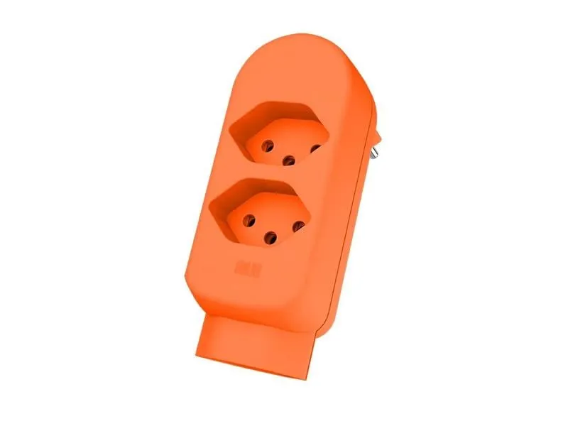 Max Hauri Mehrfachstecker maxADAPT BS 2 + 1 x T13, Fl-Orange Max Hauri Mehrfachstecker maxADAPT BS 2 + 1 x T13, Fl-Orange