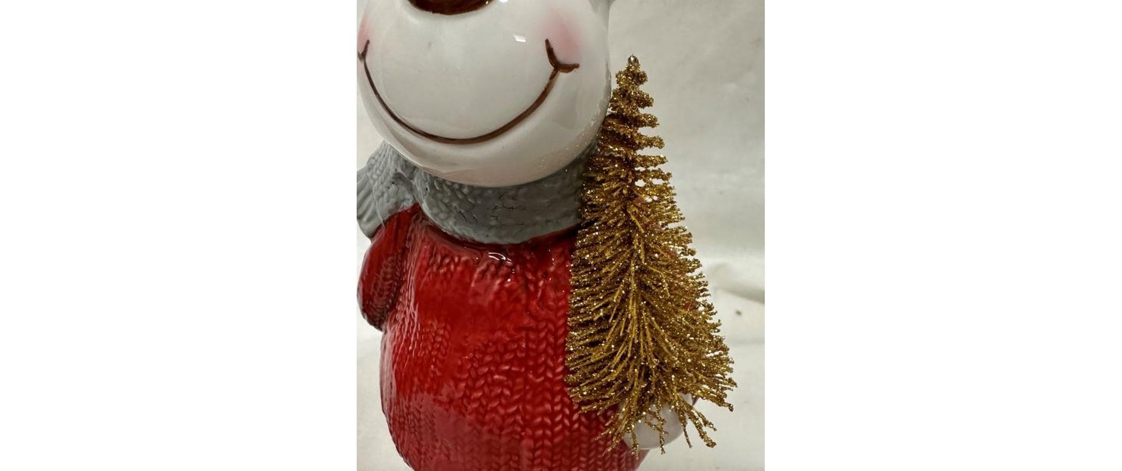 Dameco Weihnachtsfigur Elch mit Baum 15 cm