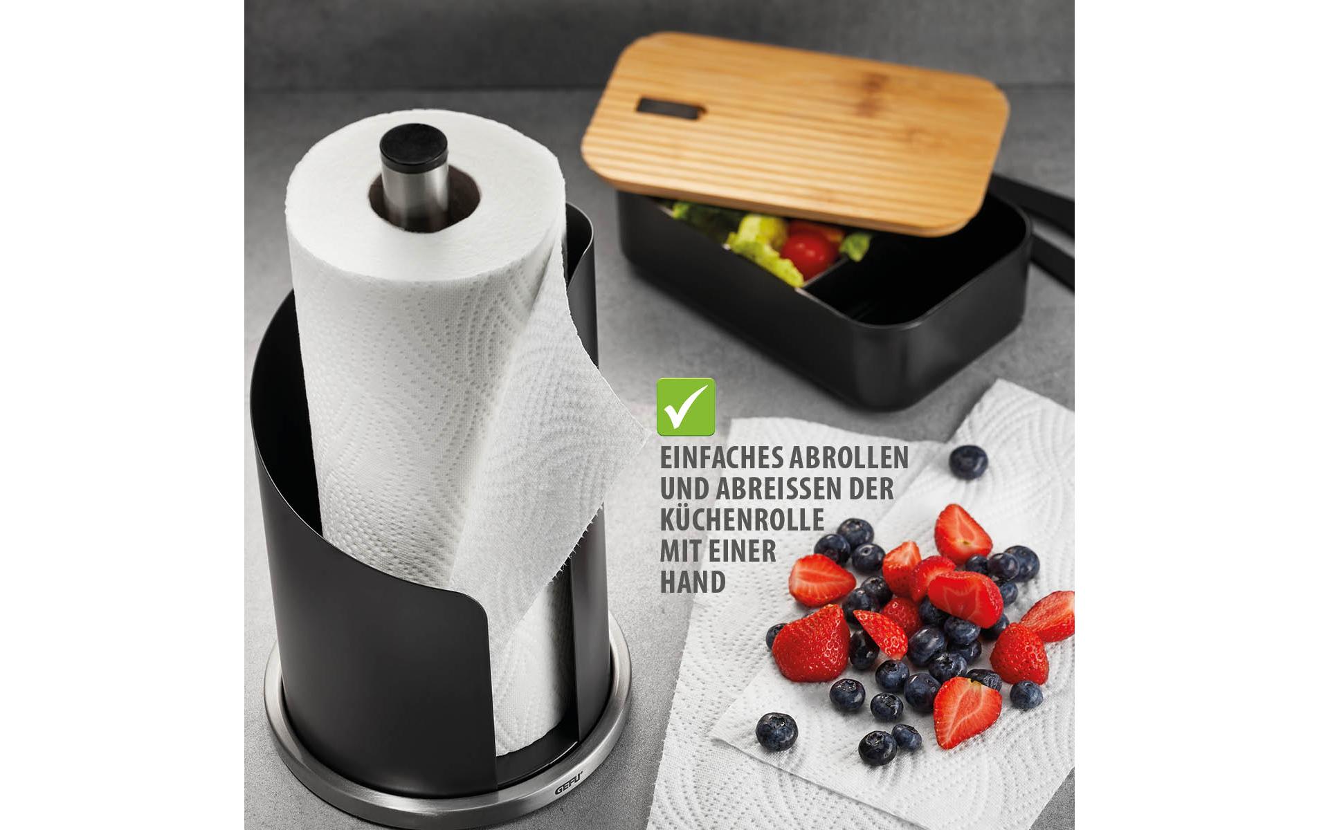GEFU Küchenrollenhalter Curve Schwarz