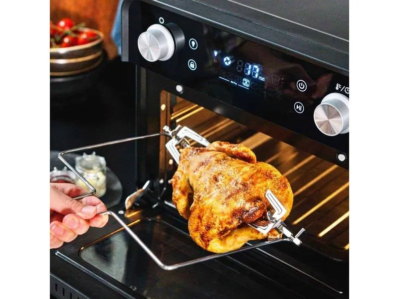 Gastroback Backofen Design Ofen Air Fry & Pizza 22 l, Schwarz