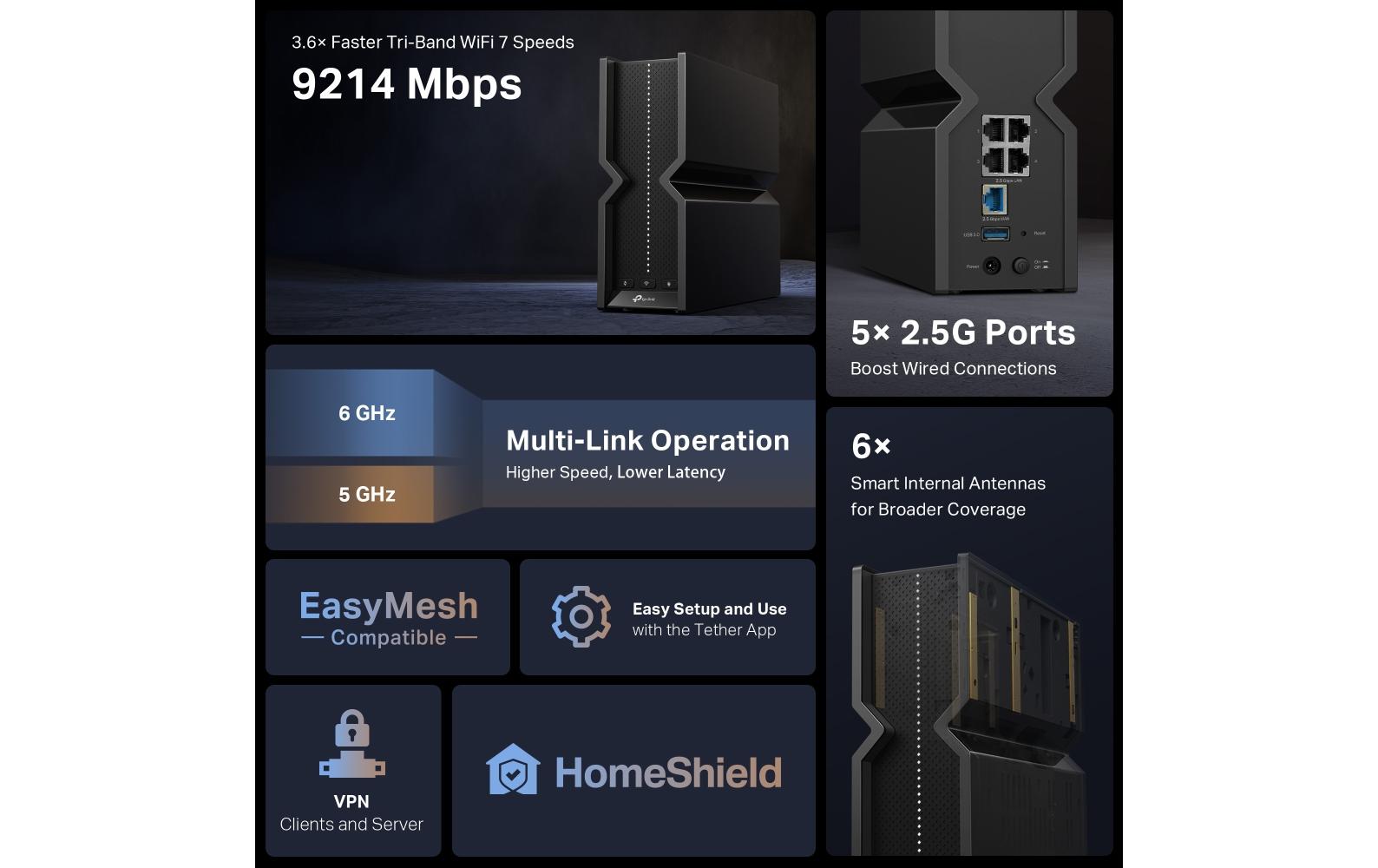 TP-Link Tri-Band WiFi Router Archer BE550 TP-Link Tri-Band WiFi Router Archer BE550