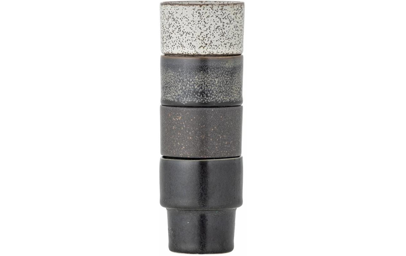 Bloomingville Espressotasse Ewan, 75 ml, Braun-Schwarz, 4 Stück