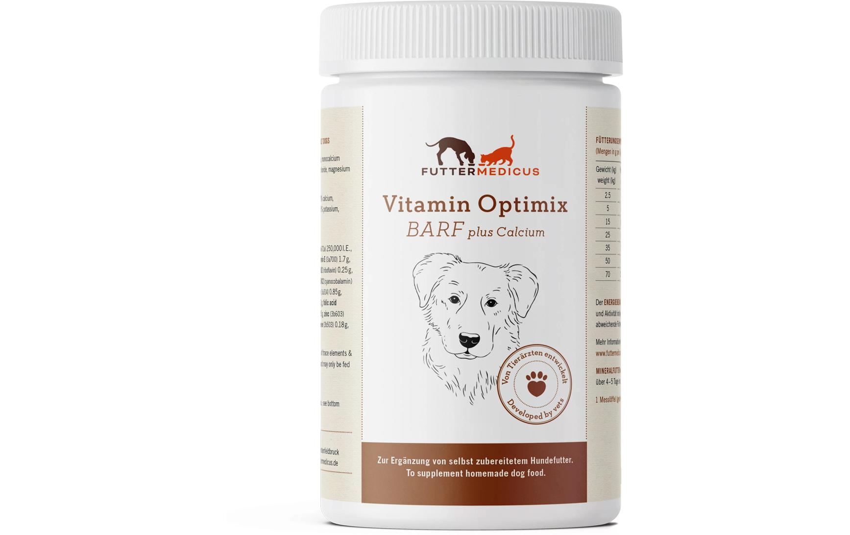 Futtermedicus Hunde-Nahrungsergänzung Barf Vitamin-Optimix Calcium, 500 g Futtermedicus Hunde-Nahrungsergänzung Barf Vitamin-Optimix Calcium, 500 g